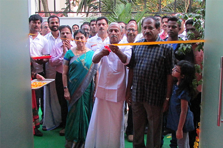 Shri. E.K. Thomas Master, President of Valapad Panchayath inaugurates Gymasium