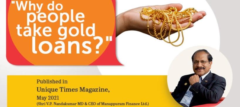 Why do people take gold loans? - Image